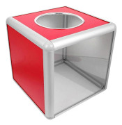 Transparent Löstagbar Lotterilåda för Årsmöte - 20x20cm Röd Draglåda
