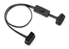 {CA}OBD2 Hane till Hona Rätvinklig Diagnostisk Förlängningskabel 60CM med Strömbrytare OBD-Brytarkabel Diagnostiskt Verktyg