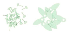 Brads och roterande knappar - CRAFTELIER - 100 stycken - Turkos - 17 x 7 mm - Scrapbooking