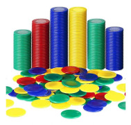 400 Stycken Plast Pokerchips Spelmarker 4 Färger Räknemarker Kort För Spel Räkning Bingo Spel