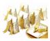 50 x Guld Pappersfestlådor Presentförpackning för Gåvor, Godis,