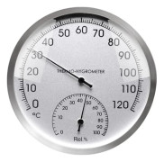 Termometer och hygrometer 2 i 1, metallurtavla termometer, analog