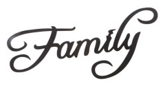 Träpanel Deko Träbokstav Familj 3D Väggmålning, Omålad Träbokstav Familj (Svart, 38cmx16cmx0.3cm)