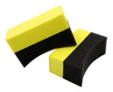 (10x7x4cm) Bilschampo för rengöring 7 st Böjd bilschampo för däckrengöring
