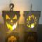 Halloween Träbelyst Pumpa för Bordsdekoration, B_qcx