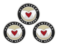 {CA}st Runda Broscher Legering Bröstnål Kläder Säkerhetsnål Volunteer Badge Slagnål Slumpmässig Färg