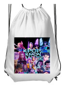 |HH| Gympapåse för Barn | Bekväm och Praktisk KPop Demon Hunters anime stil mörk design vit
