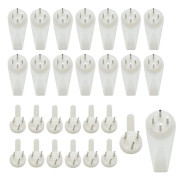 Bildhängare Utan Borrning 80-pack Väggbildkrok, Vit