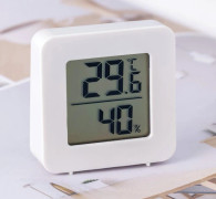Hygrometer och Termometer - Mäter luftfuktighet och temperatur Vit{YFL}