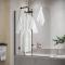 Shower Hook, Towel Holder for Glass Shower Wall, Double-Sided with Sponge Pad, Stainless Steel Shower Wall Hook for Glass Bathroom Door 5-12 mm