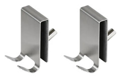 Shower Hook, Towel Holder for Glass Shower Wall, Double-Sided with Sponge Pad, Stainless Steel Shower Wall Hook for Glass Bathroom Door 5-12 mm