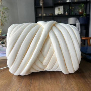 1 kg Handgjord Stickad Trådfiltmatta Jättegarn Sammet Tjock