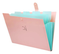 Powder-coated folder with tabs for storing A4 documents