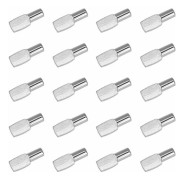20 st Hyllbärare, Hyllstift Hyllbärare Nickelpläterade Metallplattor Fästen för Skåp Kontorstillbehör – 5mm19mm
