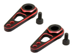 2 st Metall Dubbla Hål 25T Servoarm Servo Horn för 1/10 RC Bil Båt Futaba Savox PowerHD Axial SCX