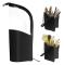 Black Waterproof Travel Makeup Brush Holder, Semi-circular Trans