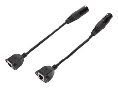 2st XLR3 till RJ45 Kabel 3-pin Plug and Play Hona XLR Nätverkskabel för LED Strip Inspelningsstudio