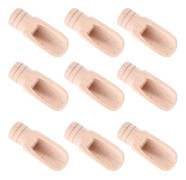 9 st Mini Träskedar Multifunktionella Teskedar Kaffeskedar för Hemmet Naturfärg 1 5.1X1.8X1.2CM