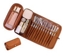 Multifunctional Foldable Makeup Bag - Professional Cosmetic Organizer Bag Brown Brown