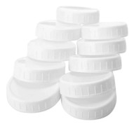 10 st Plastförvaringslock Räfflade för 86 mm Standard Vanliga Munnar Masonburkar