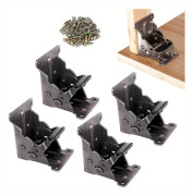 2/4 st Vikfäste Heavy Duty Vikbart Självlåsande gångjärn 0/90/180 grader Vikbart gångjärnsfäste Låsförlängningsstödstycke 4pcs