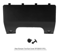 Dragkroksskydd för bakre stötfångare med clips för Land Rover Lr3 Discovery 3 Lr4 Discovery 4 05-12 Dpo500011pcl Svart