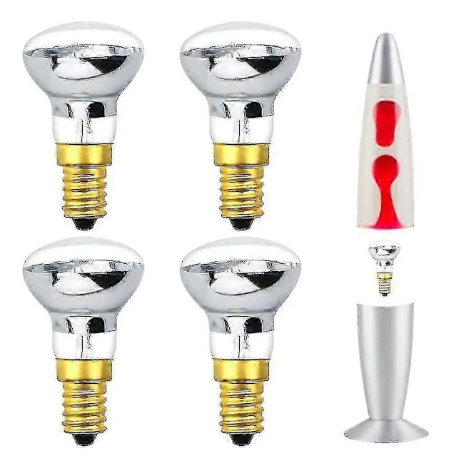 Lavalampa Glödlampa 25w E14 R39 Varmvit Varmvit Reflektorlampa Ses Liten Skruv Edison Glödlampa Spotlight (4-pack) [Energiklass C]-subaoe