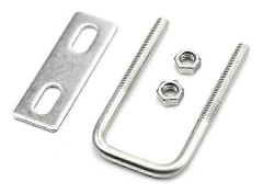 Fyrkantiga U-bultar 1-1/4"(30mm) Innerbredd 304 Rostfritt Stål M6 med Muttrar Ramremmar 3st