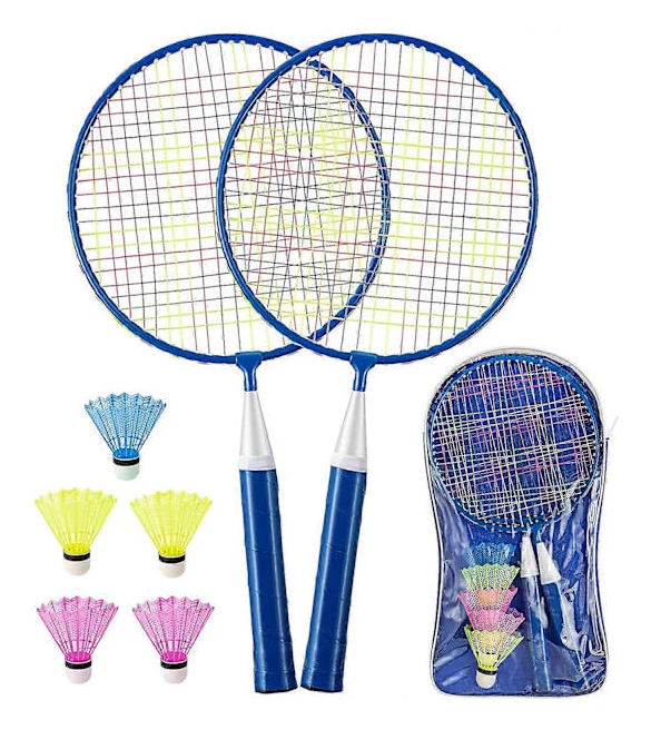 1 par badmintonracket för barn Badmintonset för barn Nylonlegering Lätt racket för barn, nybörjare, inomhus- och utomhusidrott