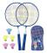 1 par badmintonracket för barn Badmintonset för barn Nylonlegering Lätt racket för barn, nybörjare, inomhus- och utomhusidrott