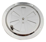 Runt ventilationsgaller, justerbar ventilationsöppning rostfritt stål ventilationsventil luftintag och utlopp 125mm