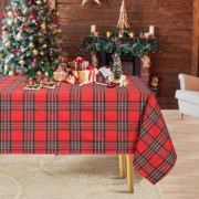 Julbordsduk Rutig Rektangulär 140x220cm Tvättbar Lämplig för Jul Trädgård, Middag, Julfotografering, Bakgrundsdekoration, Helg