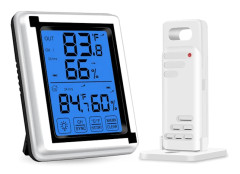 Hygrometer Fuktighetsmätare Mätare - Trådlös inomhus utomhus termometer med 1 fjärrsensor - Rumstermometer för hemmet