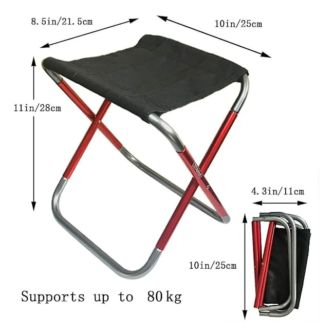 Camping Fällbar Pall Mini Utomhus Hopvikbar Slacker Stolar Säte [dB}