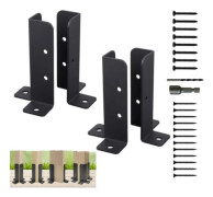 Justerbara däckstolpsfästen, set med 4 stolpfotsfästen, pergolafästen för 38x38 / 50x50 / 50x101 / 101x101mm stolpar, däckräcke, brevlåda