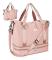 Resväska, 29L Weekendväska med Trolley Sleeve, Torr & Våt Separerad Sport Gymväska Vattentät Väska Kabinväska för Kvinnor Män Tote Bag Kabinväska Pink