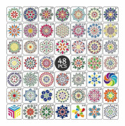 48 st Mandala Punktmålningsmallar Stenciler Perfekt För DIY Stenmålningskonstprojekt