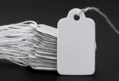 500 st Blanka Prislappar Papper Kort Rektangulära Blanka Prislappar Vit 500 st