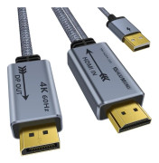 HDMI till Displayport Adapter 4K@60Hz, 2K@120Hz, 1080P@165Hz, HDMI Hane till DisplayPort Hane Monitor Kabel, 1m/3.3ft