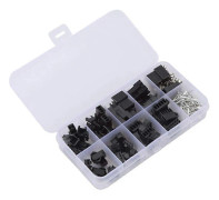 200 Kontakter 2/3/4/5PIN Hane och Hona Kabelterminaler JST-2.54mm Jumper Stift Kontakt Hus Kit