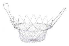 Fritera mat i rostfritt stål, flexibel design i rostfritt stål av livsmedelskvalitet för köksredskap, perfekt för pommes frites, kycklingfingrar, lök