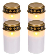 /EA/4-pack - Gravljus LED / Ljus - Ljus för gravar 1200 timmar 4-pack