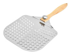 Pizza Spade i Rostfritt Stål Pizza Spade Ugnstillbehör Köksbakningsverktyg Metall Pizza Vändare för Pizza Bröd Ost