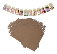Månadsfotobanderoll för trädgård, brun, 1-årsdag, fotobanderoll för firande av 1-12 månader, vimplar, dekoration, tjockare papper, C