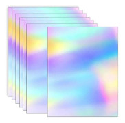Metalliska Holografiska Kort Blankt Spegelpapper Ark, Reflekterande Affischtavla Storlek 8,5 X 11 Tum 50 St