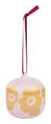 Marimekko Unikko julgransdekoration, rosa/guld