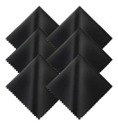 Mikrofiber Rengöringsduk för Glasögon, 6-pack (15 x 15 cm), Svart