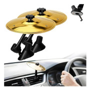 OBOSOE 2-pack Bilcymbaler – Mini Guld Trumcymbal för Bil, Musikaccessoar för Trummisar