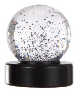 Glitter-Ball LED-lampa 10490, Klar med Silverglitter