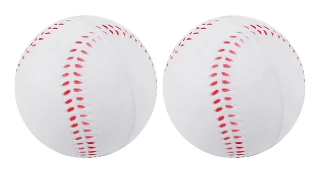 2x Sport Baseboll med Reducerad Påverkan 10 tum Vuxen Ungdom Mjuk Boll för Spel Tävling Pitching